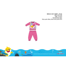 ExityKft. Baby Shark baba pizsama - jersey pamut pizsama - sötétrózsaszín - 98 hálózsák, pizsama