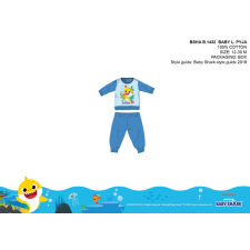 ExityKft. Baby Shark baba pizsama - jersey pamut pizsama - világoskék - 80 gyerek hálóing, pizsama