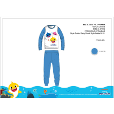 ExityKft. Baby Shark gyerek jersey pizsama - pamut pizsama - középkék - 98 gyerek hálóing, pizsama