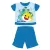 ExityKft. Baby Shark nyári rövid ujjú baba pizsama - pamut jersey pizsama - középkék - 92