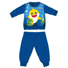 ExityKft. Baby Shark téli vastag baba pizsama - pamut flanel pizsama - középkék - 86