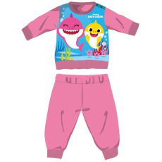 ExityKft. Baby Shark téli vastag baba pizsama - pamut flanel pizsama - rózsaszín - 80