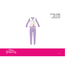 ExityKft. Disney Hercegnők vékony pamut gyerek pizsama - jersey pizsama - lila - 116