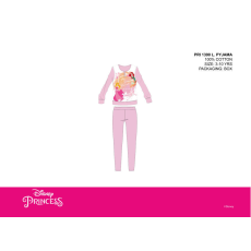 ExityKft. Disney Hercegnők vékony pamut gyerek pizsama - jersey pizsama - világosrózsaszín - 116