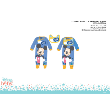 ExityKft. Disney Mickey egér baba rugdalózó előkével - acélkék - 0-1 hónapos babának rugdalózó