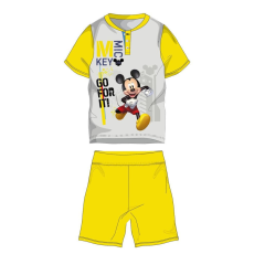 ExityKft. Disney Mickey egér nyári rövid ujjú gyerek pizsama - pamut jersey pizsama - sárga - 104