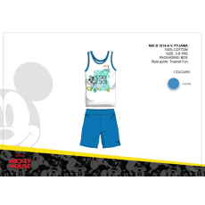 ExityKft. Disney Mickey egér nyári ujjatlan gyerek pizsama - pamut pizsama - világoskék - 104