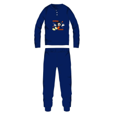 ExityKft. Disney Mickey egér pamut flanel pizsama - téli vastag gyerek pizsama - sötétkék - 110