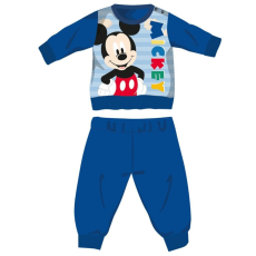 ExityKft. Disney Mickey egér téli vastag baba pizsama - pamut flanel pizsama - középkék - 86