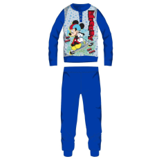 ExityKft. Disney Mickey egér téli vastag gyerek pizsama - pamut flanel pizsama - középkék - 104