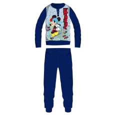 ExityKft. Disney Mickey egér téli vastag gyerek pizsama - pamut flanel pizsama - sötétkék - 110