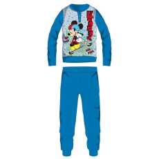 ExityKft. Disney Mickey egér téli vastag gyerek pizsama - pamut flanel pizsama - világoskék - 98