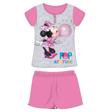 ExityKft. Disney Minnie egér nyári rövid ujjú gyerek pizsama - pamut jersey pizsama - szürke - 122