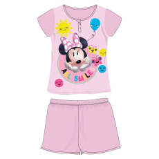 ExityKft. Disney Minnie egér nyári rövid ujjú gyerek pizsama - pamut jersey pizsama - világosrózsaszín - 110