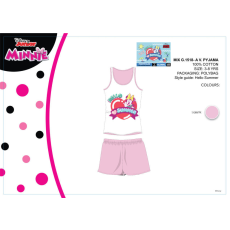 ExityKft. Disney Minnie egér nyári ujjatlan gyerek pizsama - pamut pizsama - világosrózsaszín - 122