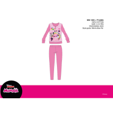 ExityKft. Disney Minnie egér vékony pamut gyerek pizsama - jersey pizsama - rózsaszín - 110