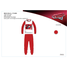 ExityKft. Disney Verdák gyerek jersey pizsama - pamut pizsama - piros - 98
