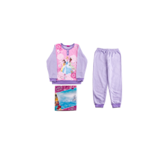 ExityKft. Flanel gyerek pizsama - Disney Princess - világos lila - 104 gyerek hálóing, pizsama