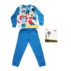 ExityKft. Hosszú vékony pamut gyerek pizsama - Mickey egér - Jersey - középkék - 116