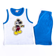 ExityKft. Mickey egér kisfiú pamut nyári együttes - trikó-rövidnadrág szett - középkék - 116 gyerek ruha szett