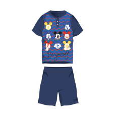 ExityKft. Nyári rövid ujjú gyerek pamut pizsama - Disney Mickey egér - Be yourself felirattal - sötétkék - 110