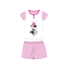 ExityKft. Nyári rövid ujjú gyerek pamut pizsama - Disney Minnie egér - Minnie felirattal - világosrózsaszín - 110