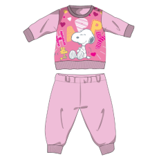ExityKft. Snoopy hosszú vékony baba pizsama - pamut jersey pizsama - világosrózsaszín - 86