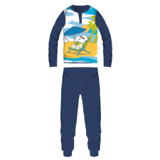 ExityKft. Snoopy hosszú vékony gyerek pizsama - pamut jersey pizsama - sötétkék - 128 gyerek hálóing, pizsama