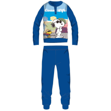 ExityKft. Snoopy hosszú vékony pamut gyerek pizsama - jersey pizsama - középkék - 98