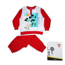 ExityKft. Téli pamut gyerek pizsama - Mickey egér - piros - 104 gyerek hálóing, pizsama