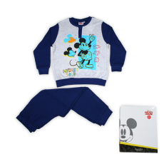 ExityKft. Téli pamut gyerek pizsama - Mickey egér - sötétkék - 98