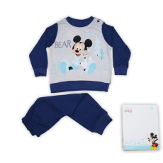 ExityKft. Téli vastag pamut baba pizsama - Mickey egér - sötétkék - 92