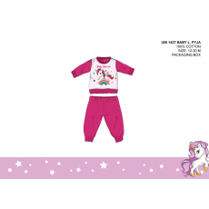 ExityKft. Unikornis baba pizsama - jersey pamut pizsama - pink - 86
