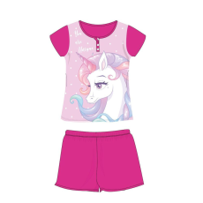ExityKft. Unikornis nyári rövid ujjú gyerek pizsama - pamut jersey pizsama - pink - 110