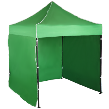 Expodom Gyorsan összecsukható sátor 2x2 m – acél, Zöld, 3 oldalfal sátor