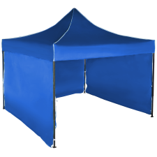 Expodom Gyorsan összecsukható sátor 3x3 m – acél, Kék, 3 oldalfal sátor