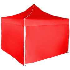 Expodom Gyorsan összecsukható sátor 3x3 m - alumínium, Piros, 4 oldalfal sátor