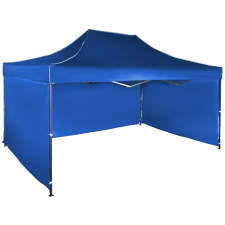 Expodom Gyorsan összecsukható sátor 3x4,5 m – acél, Kék, 3 oldalfal sátor