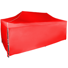 Expodom Gyorsan összecsukható sátor 3x6 m - acél, Piros, 4 oldalfal sátor