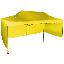 Expodom Gyorsan összecsukható sátor 3x6 m - acél, Sárga, 3 oldalfal sátor