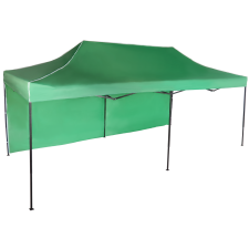 Expodom Gyorsan összecsukható sátor 3x6 m - acél, Zöld, 1 oldalfal sátor
