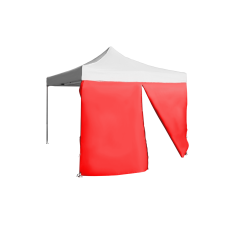 Expodom Oldalfal 2m - ajtóval, Piros kerti bútor