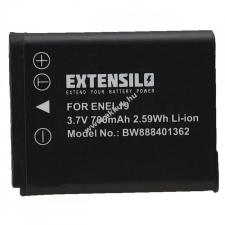 Extensilo Helyettesítő EXTENSILO akku Nikon típus EN-EL19 700mAh digitális fényképező akkumulátor