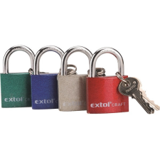 EXTOL CRAFT 3 év Lakat, Vas, 3 Kulccsal, Dobozban ; 32Mm lakat