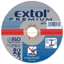 Extol Extol premium, Extol prémium csiszoló korong acélhoz, kék; 230×6,0×22,2mm, max 6600 ford/perc - 8808709 csiszolókorong és vágókorong