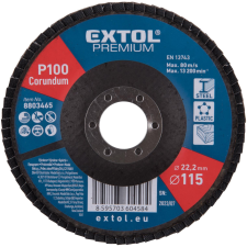 EXTOL PREMIUM 8803465 Lamellás csiszolókorong, korund 115mm, P100 (8803465) barkácsgép tartozék