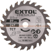 Extol Prémium körfűrészlap, keményfém lapkás, 89mm, 24T a 8893022 mini körfűrészhez, fára és farostlemezre