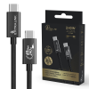 ExtraLink CABESL05 Smart Life USB Type-C apa - USB Type-C apa Adat és töltő kábel - Fekete (2m) (CABESL05)