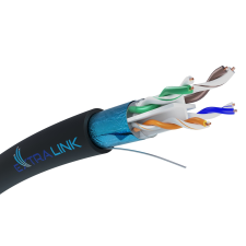 ExtraLink F/UTP CAT6 Installációs kábel 305m - Fekete (EX.17108) kábel és adapter