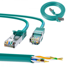 ExtraLink F/UTP CAT6 Patch kábel 2m Zöld kábel és adapter